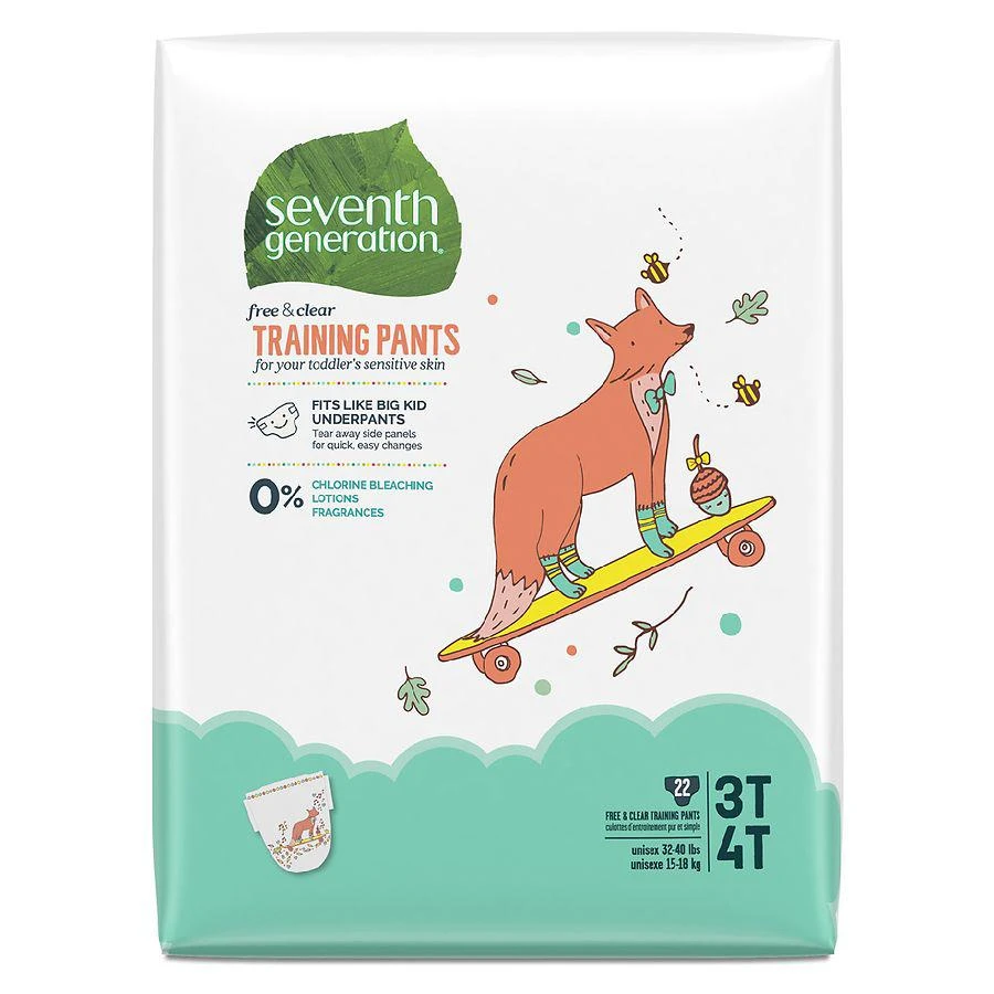 商品Seventh Generation|Free & Clear Potty Training Pants 3T/4T 32-40 lbs,价格¥97,第1张图片
