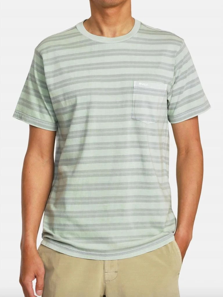 商品RVCA|Ptc Stripe T-Shirt In Green Haze,价格¥263,第1张图片