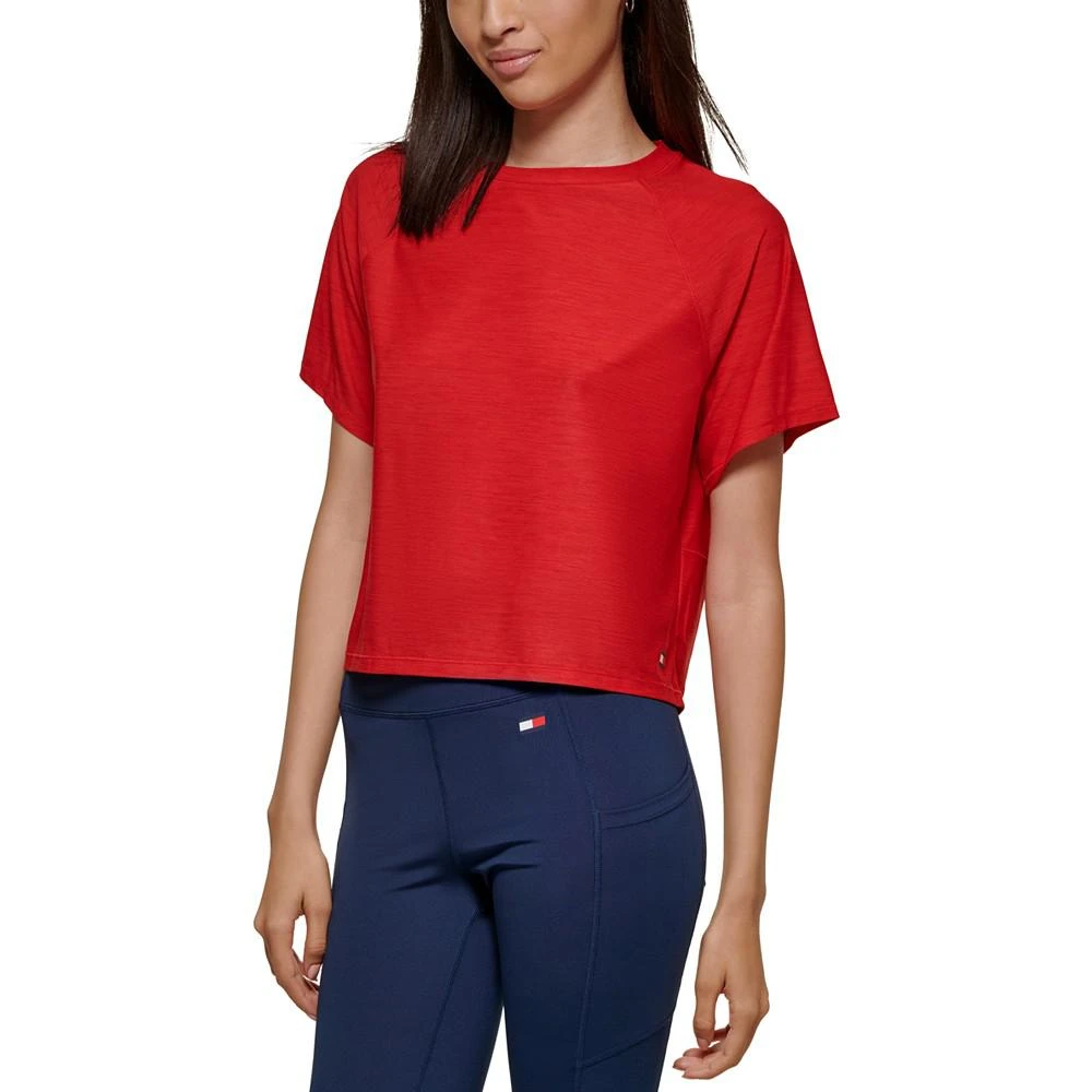 商品Tommy Hilfiger|Women's Active Cropped Raglan T-Shirt,价格¥151,第2张图片详细描述