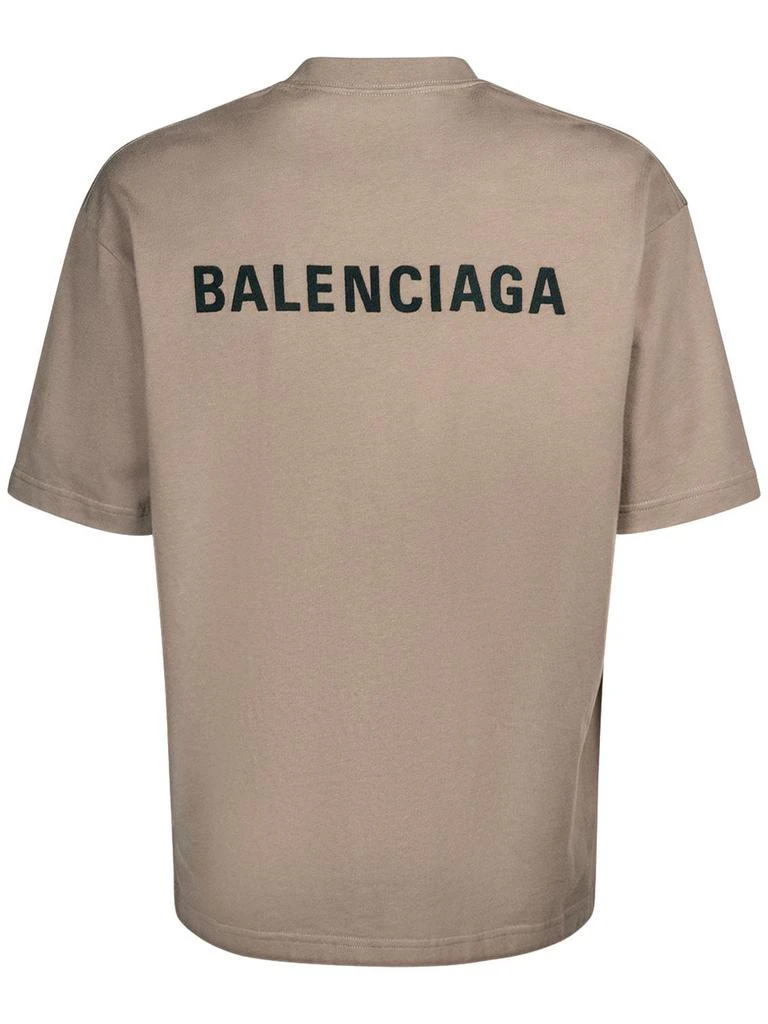 商品Balenciaga|Logo Embroidery Cotton T-shirt,价格¥5101,第4张图片详细描述