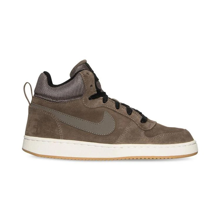 商品NIKE|男童Boys' Court Borough Mid Premium Casual Sneakers from Finish Line,价格¥167,第3张图片详细描述
