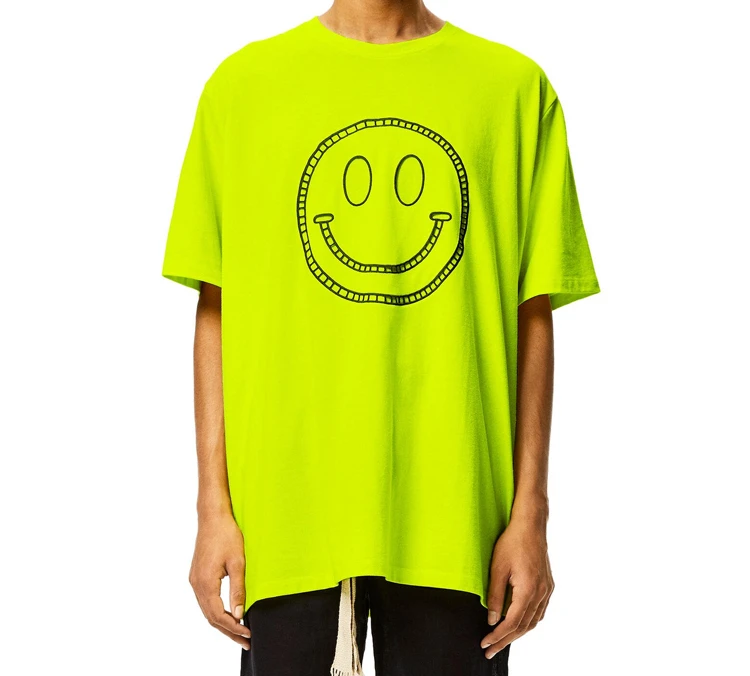 商品[国内直发] Loewe|Smiley笑脸印花短袖T恤 男女同款 荧光黄,价格¥2093,第5张图片详细描述