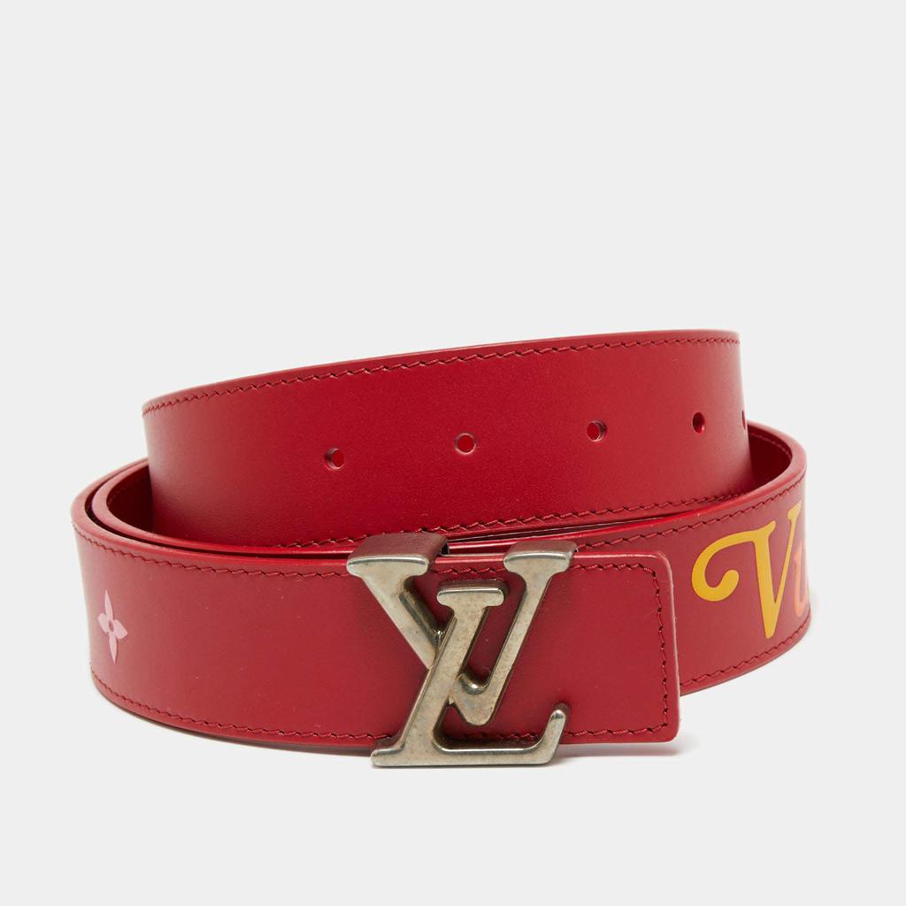 Louis Vuitton Red Leather New Wave Belt 85CM商品第1张图片规格展示