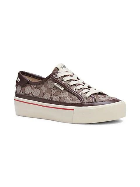商品Coach|Citysole Logo-Embroidered Platform Low-Top Sneakers,价格¥396,第2张图片详细描述