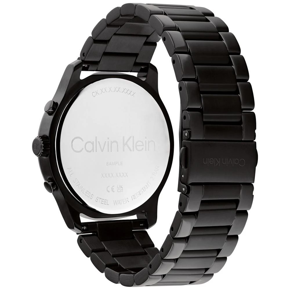 商品Calvin Klein|Men's Black Stainless Steel Bracelet Watch 44mm,价格¥1733,第3张图片详细描述