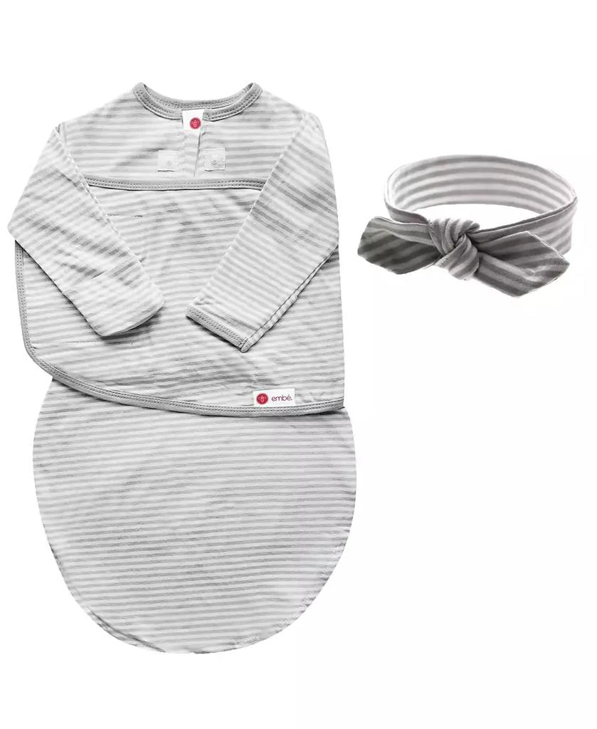 商品embe|Baby Girls Headband And Long Sleeve Swaddle Sack Bundle,价格¥299,第1张图片