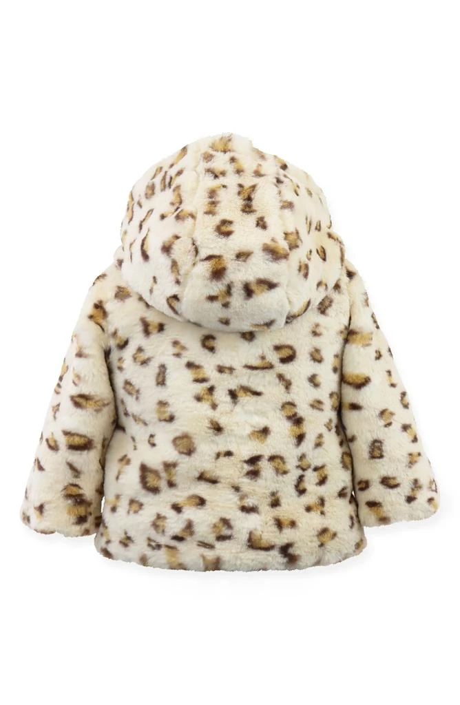 商品Widgeon|Teddy Leopard Print Faux Fur Hooded Jacket,价格¥196,第2张图片详细描述