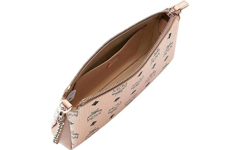 商品MCM|MCM Champagne Gold Visetos Medium Millie Top Zip Crossbody,价格¥3979,第4张图片详细描述