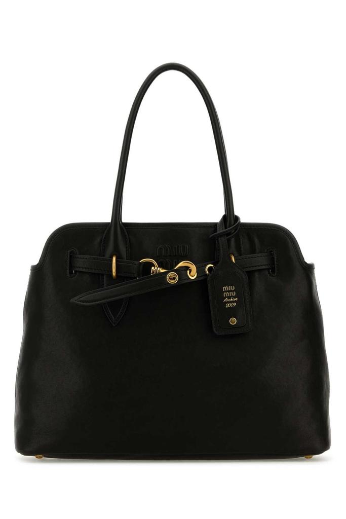 バッグ MIU MIU 00s looping leather tote bag Shop Miu Miu Aventure Logo-Tag Tote Bag on Sale at