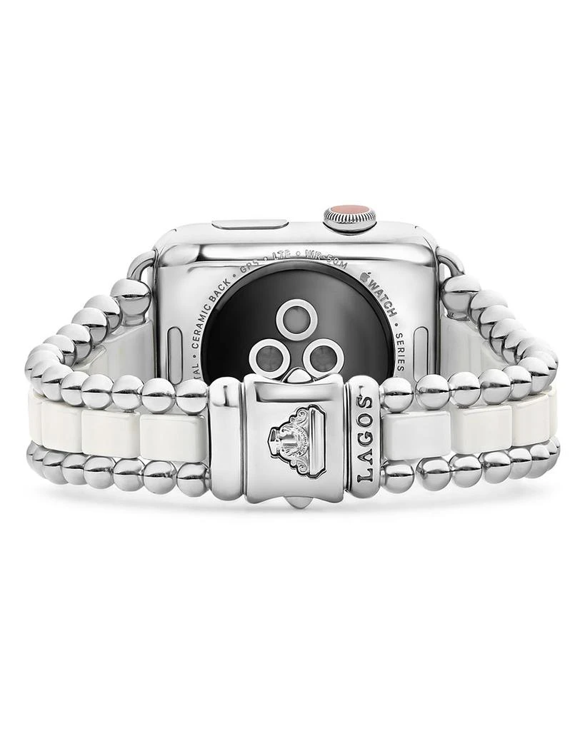White Ceramic Smart Caviar Apple™ Watch Band, 38mm-42mm 商品
