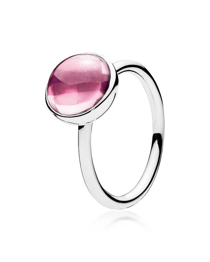 商品PANDORA|Ring - Sterling Silver & Crystal Pink Poetic Droplet,价格¥312,第1张图片