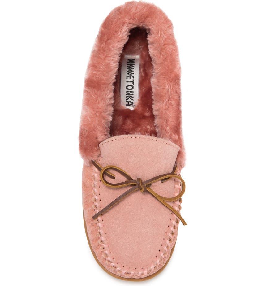 Camp Faux Fur Lined Moccasin Slipper商品第4张图片规格展示