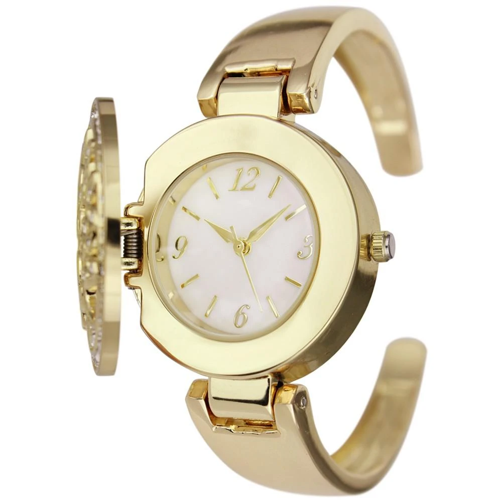 商品Charter Club|Women's Gold-Tone Cuff Bracelet Watch 30mm, Created for Macy's,价格¥150,第2张图片详细描述