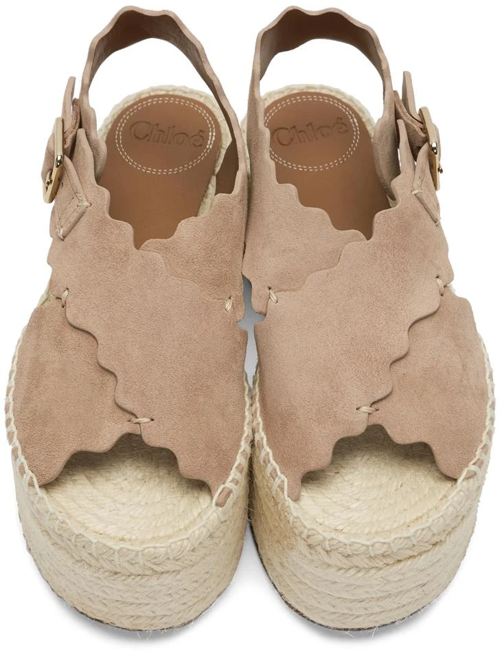 商品Chloé|Pink Suede Espadrilles Flat 凉鞋,价格¥1492,第5张图片详细描述