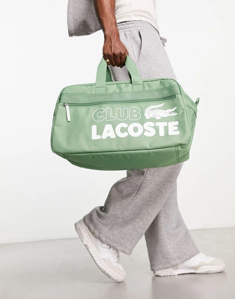 商品Lacoste|Lacoste club logo holdall in green,价格¥881,第3张图片详细描述