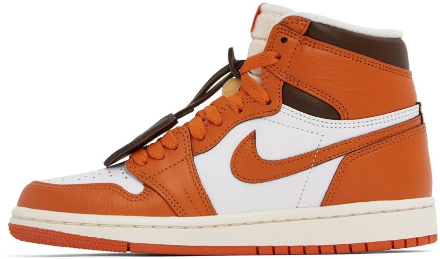 商品Jordan|Orange & White Air Jordan 1 Retro High Sneakers,价格¥1366,第3张图片详细描述