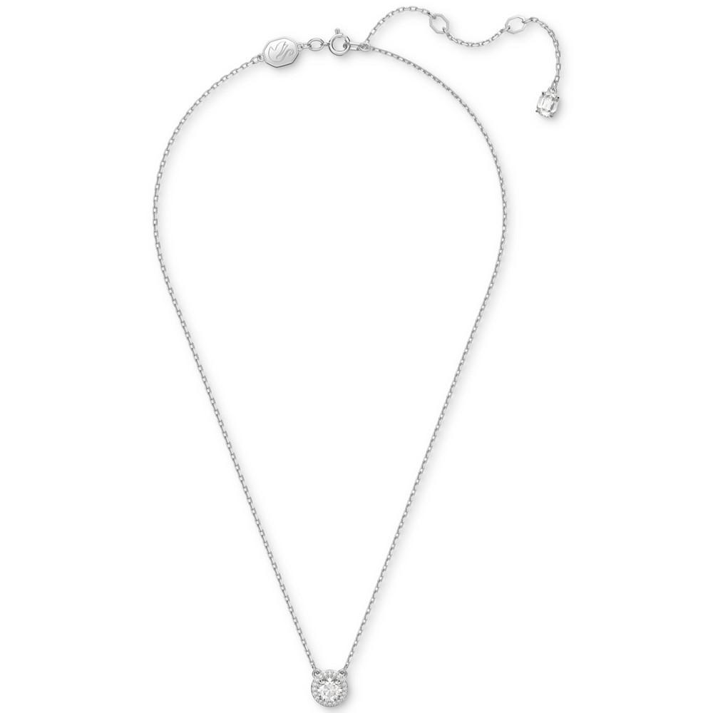 商品Swarovski|Silver-Tone Constella Crystal Pendant Necklace, 14-7/8" + 3" extender,价格¥1070,第4张图片详细描述