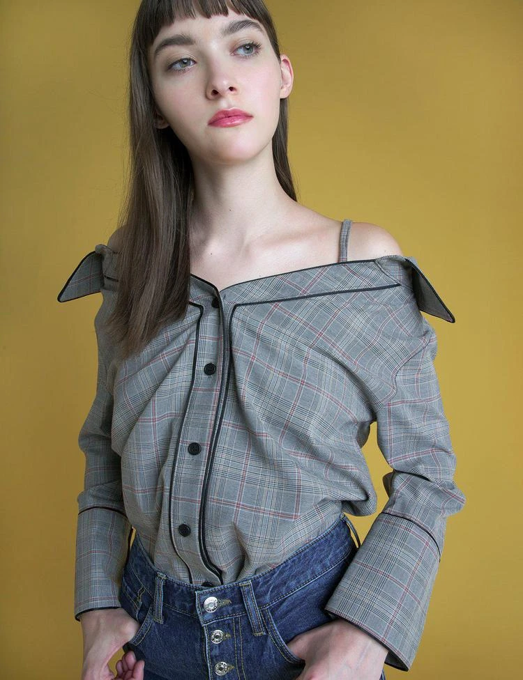 Stella Plaid Strappy OTS Shirt 商品