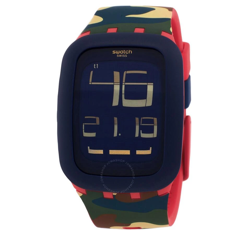 商品Swatch|Desert Storm Quartz Digital Blue Dial Unisex Watch SURR104,价格¥573,第1张图片