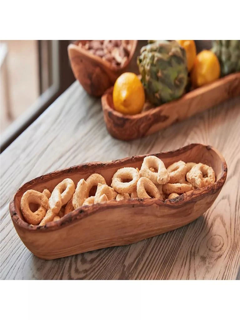 商品Verve Culture|Italian Olivewood Boat Shaped Bowl with Live Edges,价格¥360,第2张图片详细描述