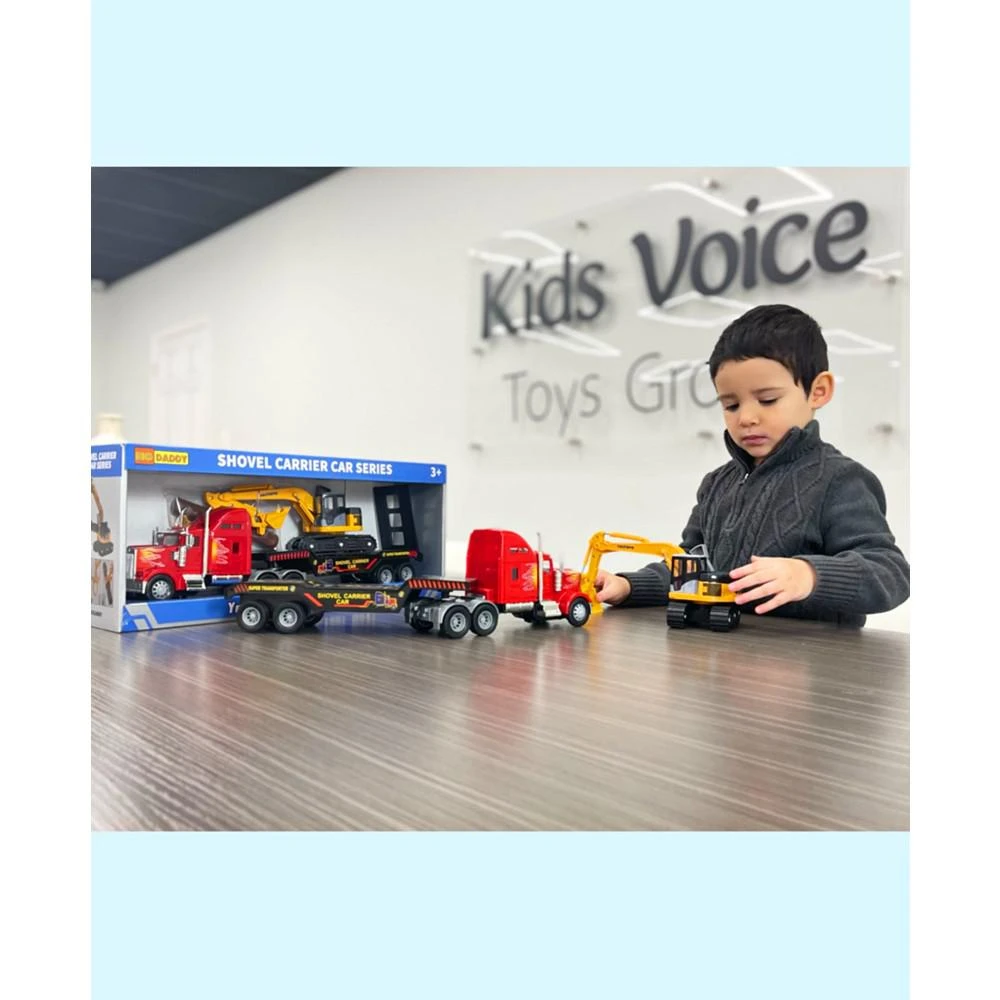 Mag-Genius Big-Daddy Big Rig Low-Boy Transport with Excavator and Interchange Kit Toy 商品