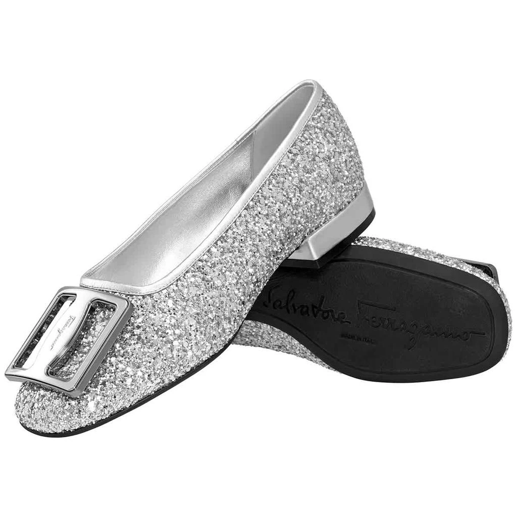 商品Salvatore Ferragamo|Salvatore Ferragamo Ladies Grey Chunky Buckle Ballet Flat, Brand Size 5,价格¥2391,第2张图片详细描述