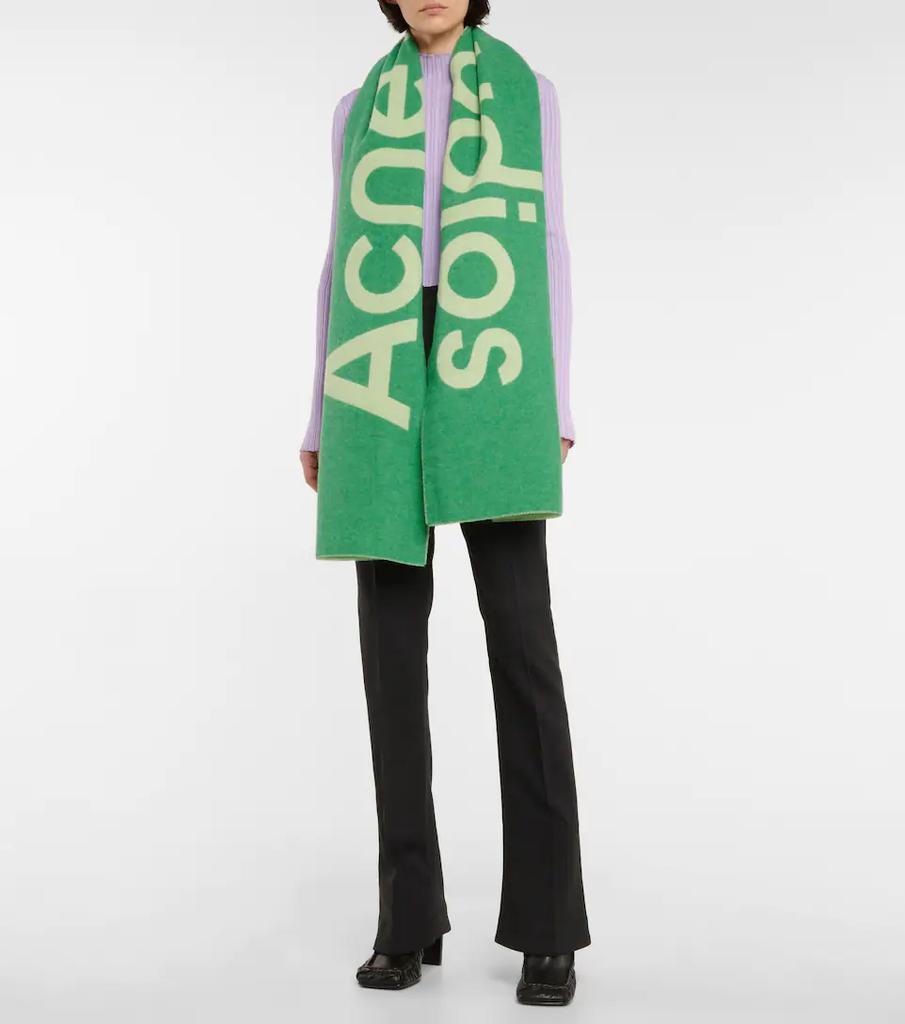 商品Acne Studios|Logo intarsia wool-blend scarf,价格¥1580,第4张图片详细描述