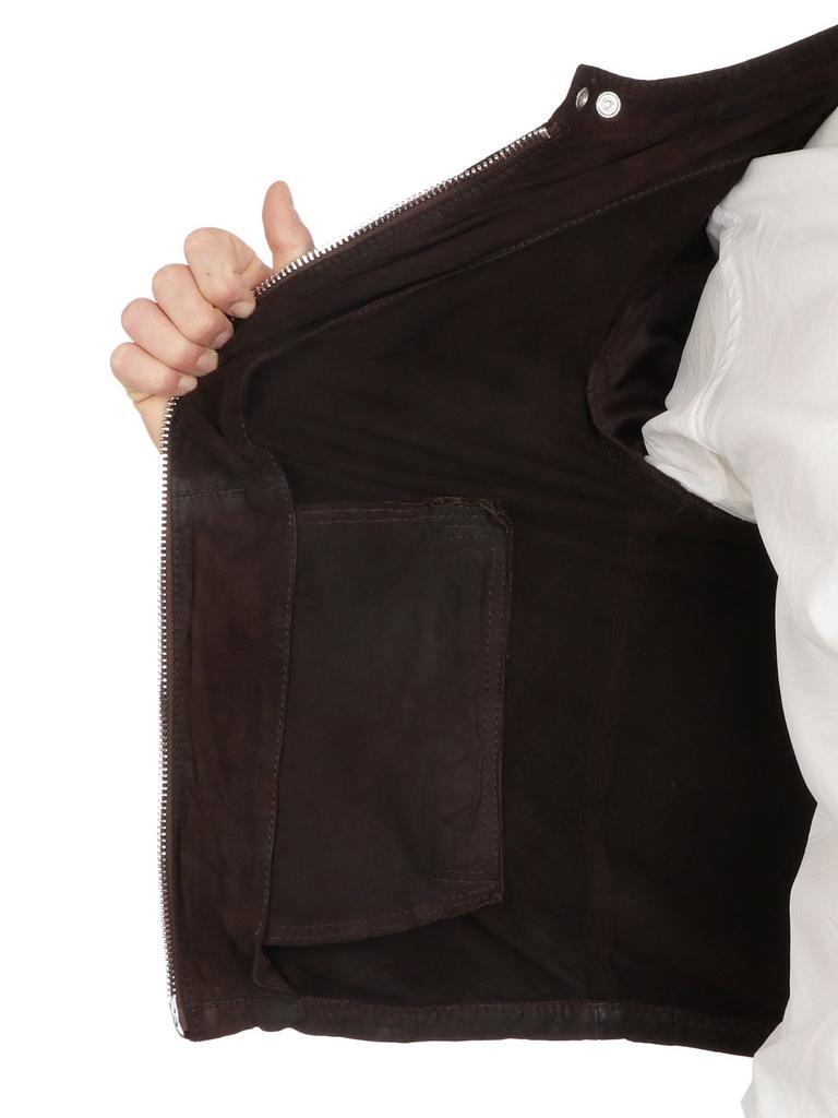 商品THE JACK LEATHERS|The Jack Leathers Men's  Brown Leather Outerwear Jacket,价格¥3523,第7张图片详细描述