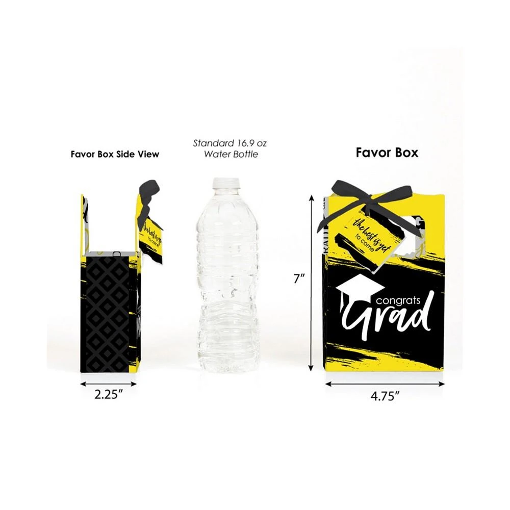 商品Big Dot of Happiness|Yellow Grad - Best is Yet to Come - Graduation Party Favor Boxes - 12 Ct,价格¥149,第3张图片详细描述