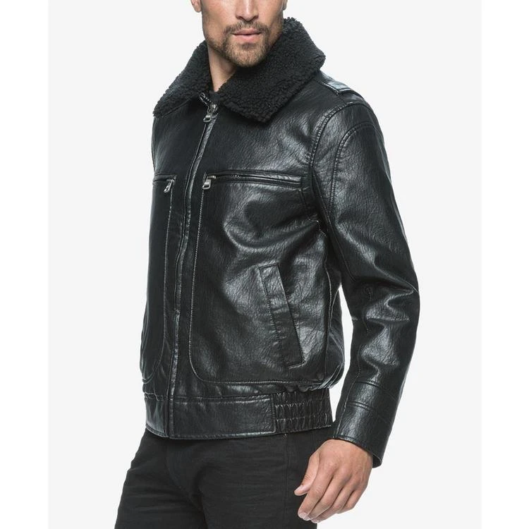 商品Marc New York by Andrew Marc|Men's Amherst Faux-Leather Aviator Jacket,价格¥972,第4张图片详细描述