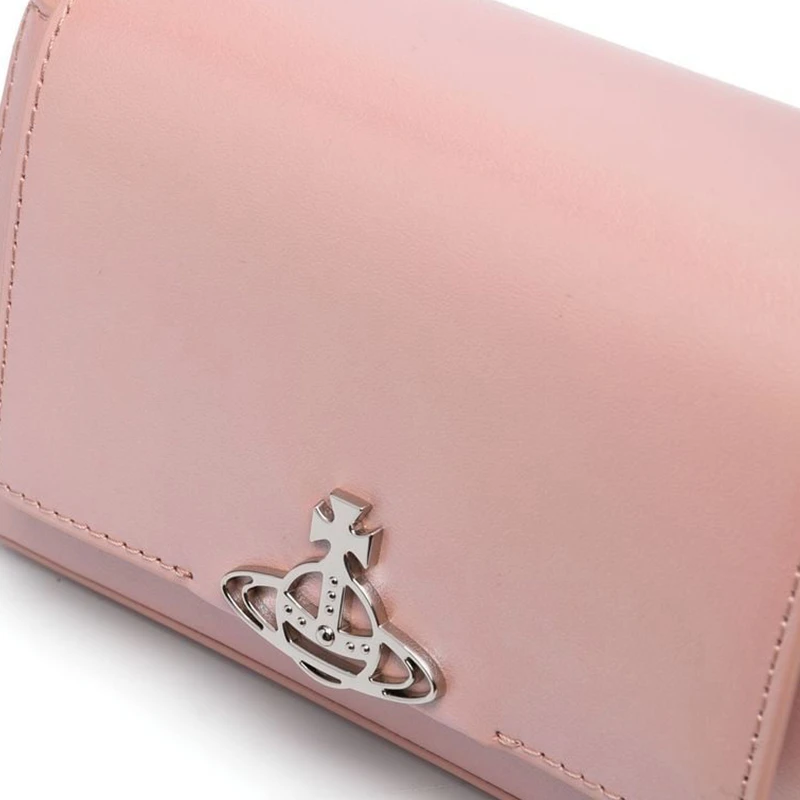 商品[国内直发] Vivienne Westwood|HAZEL 土星Logo 光面小牛皮 腋下包法棍包单肩手提包 小号 女款 珠光粉,价格¥3577,第5张图片详细描述
