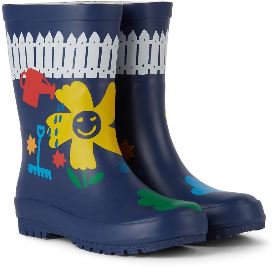 商品Stella McCartney|Kids Navy Gardening Waterproof Rain Boots,价格¥456,第4张图片详细描述