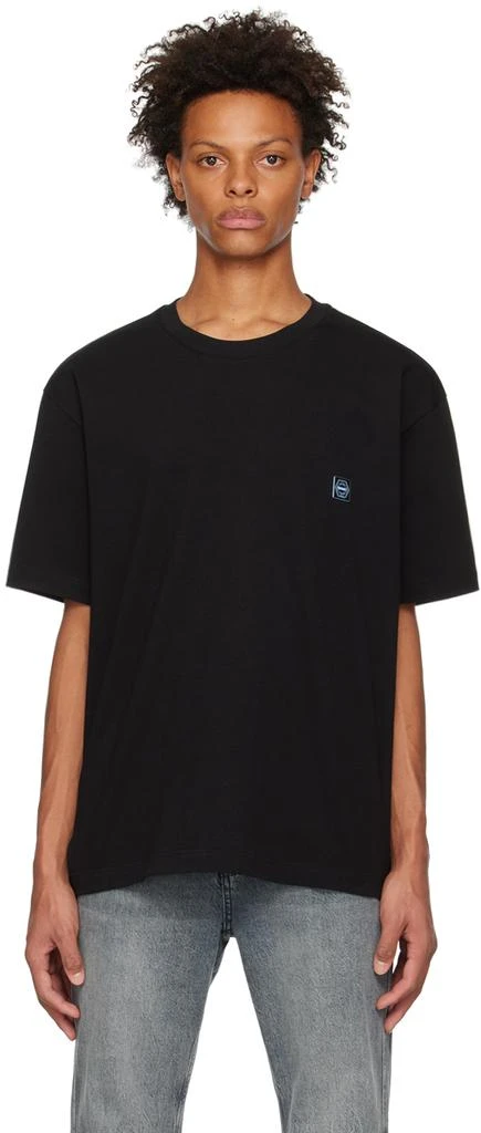 商品Solid Homme|Black Embroidered T-Shirt,价格¥497,第1张图片