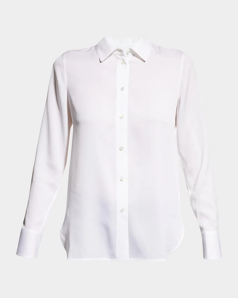 商品Vince|Slim-Fit Long-Sleeve Stretch-Silk Blouse,价格¥2821,第1张图片