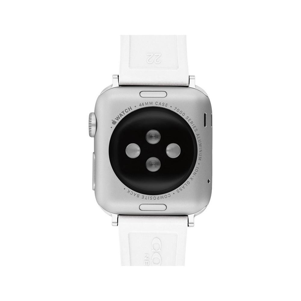 商品Coach|White Silicone Strap 42/44/45mm Apple Watch Band,价格¥439,第5张图片详细描述