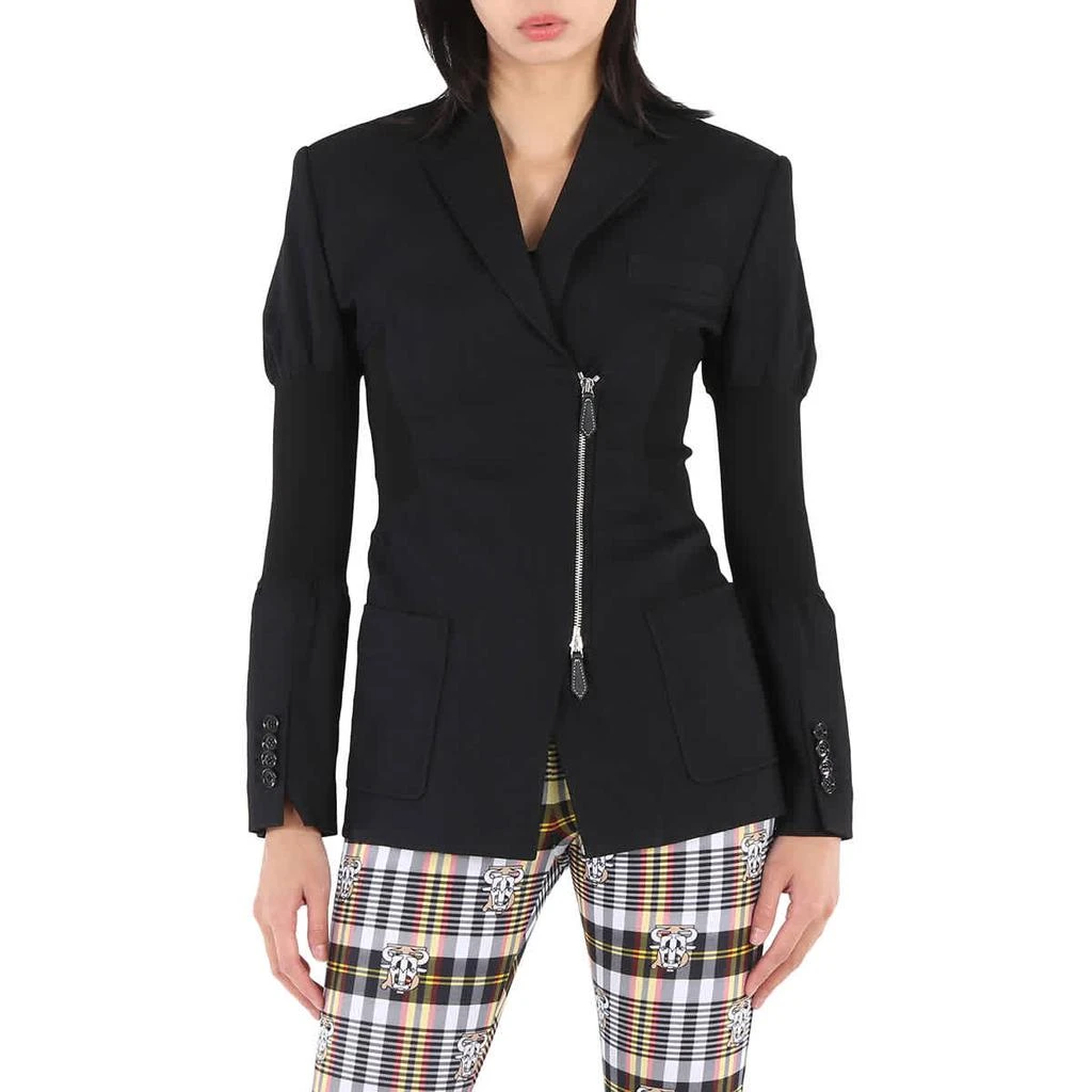 商品Burberry|Ladies Black Technical Twill Reconstructed Blazer,价格¥4319,第1张图片