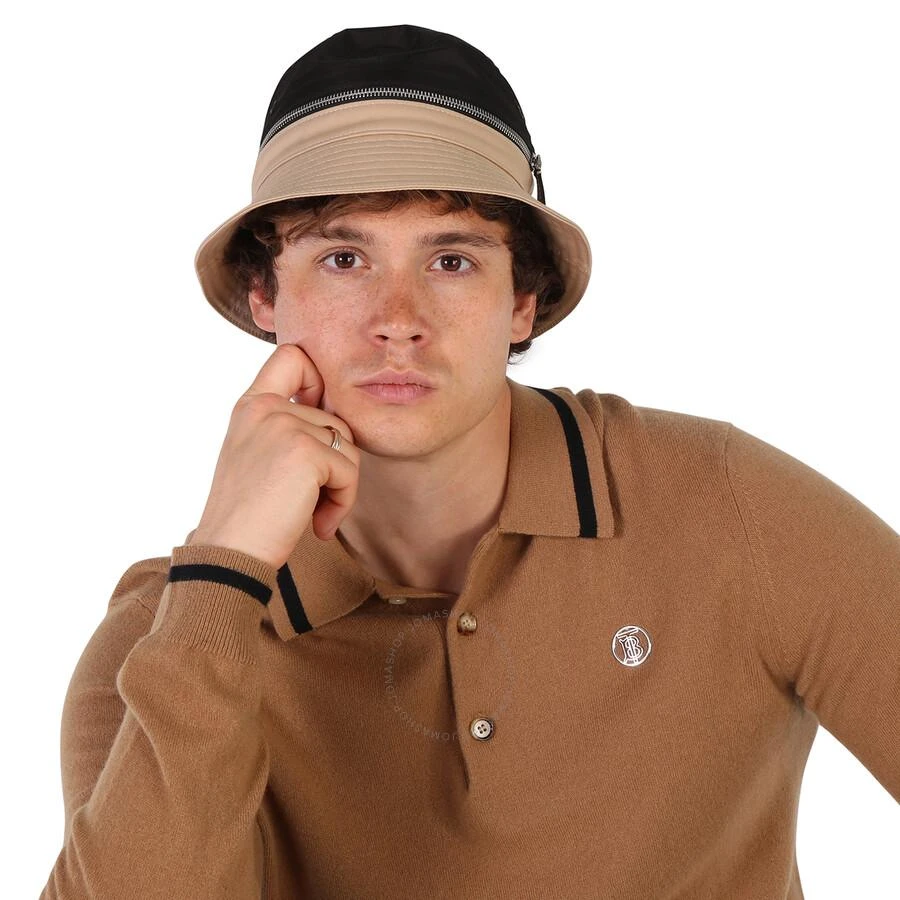 商品Burberry|Men's Soft Fawn Wide Brim Bucket Hat,价格¥1726,第2张图片详细描述