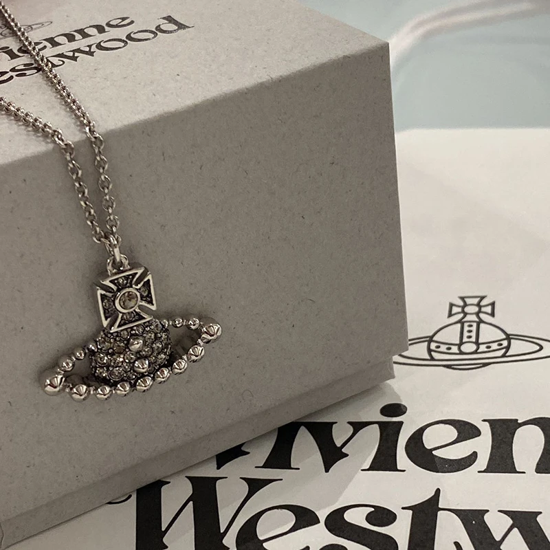 商品Vivienne Westwood|VIVIENNE WESTWOOD/西太后 女士银色徽标项链,价格¥655,第1张图片