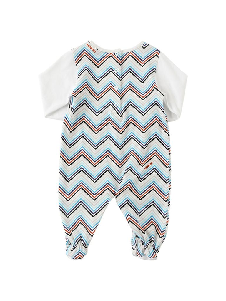 Printed Organic Cotton Romper, Hat & Bib商品第3张图片规格展示