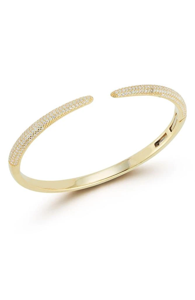 商品CHLOE AND MADISON|14K Gold Plated Sterling Silver & CZ Hinge Bracelet,价格¥1228,第1张图片