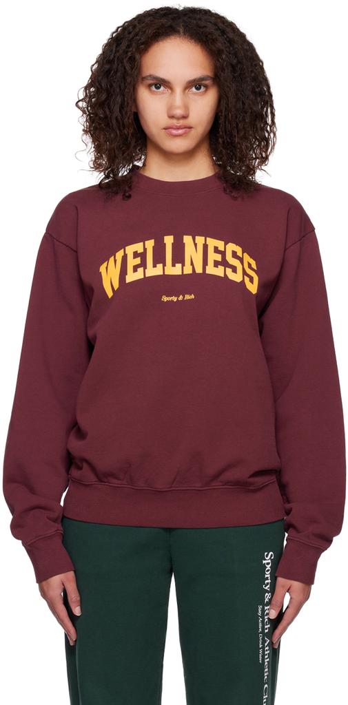Burgundy 'Wellness' Sweatshirt商品第1张图片规格展示