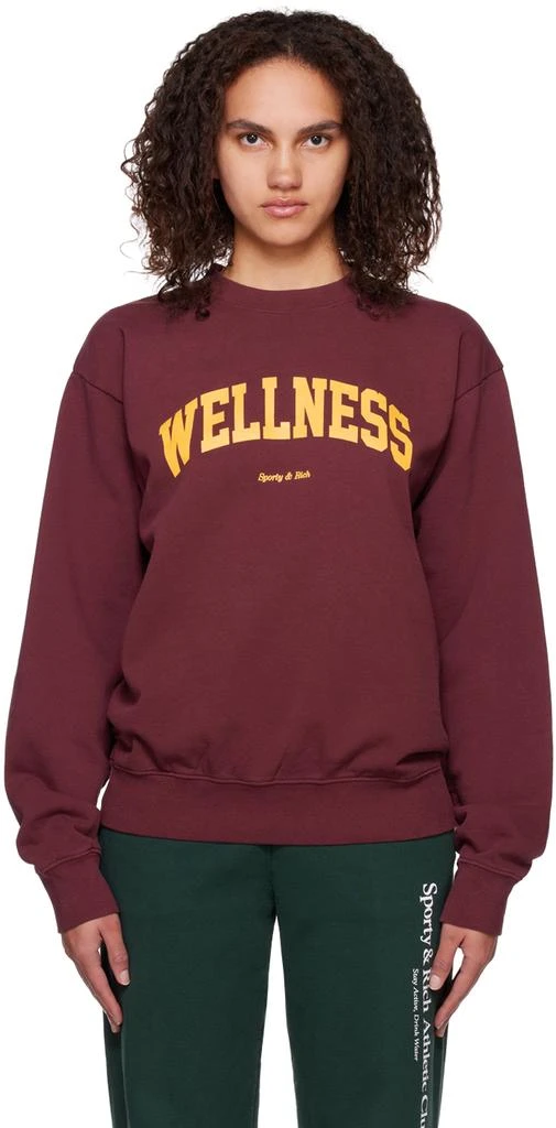 商品Sporty & Rich|Burgundy 'Wellness' Sweatshirt,价格¥875,第1张图片