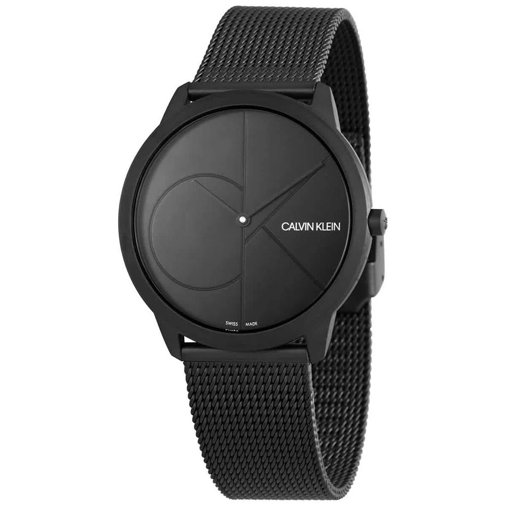 商品Calvin Klein|Calvin Klein Minimal Quartz Black Dial Mens Watch K3M514B1,价格¥319,第1张图片