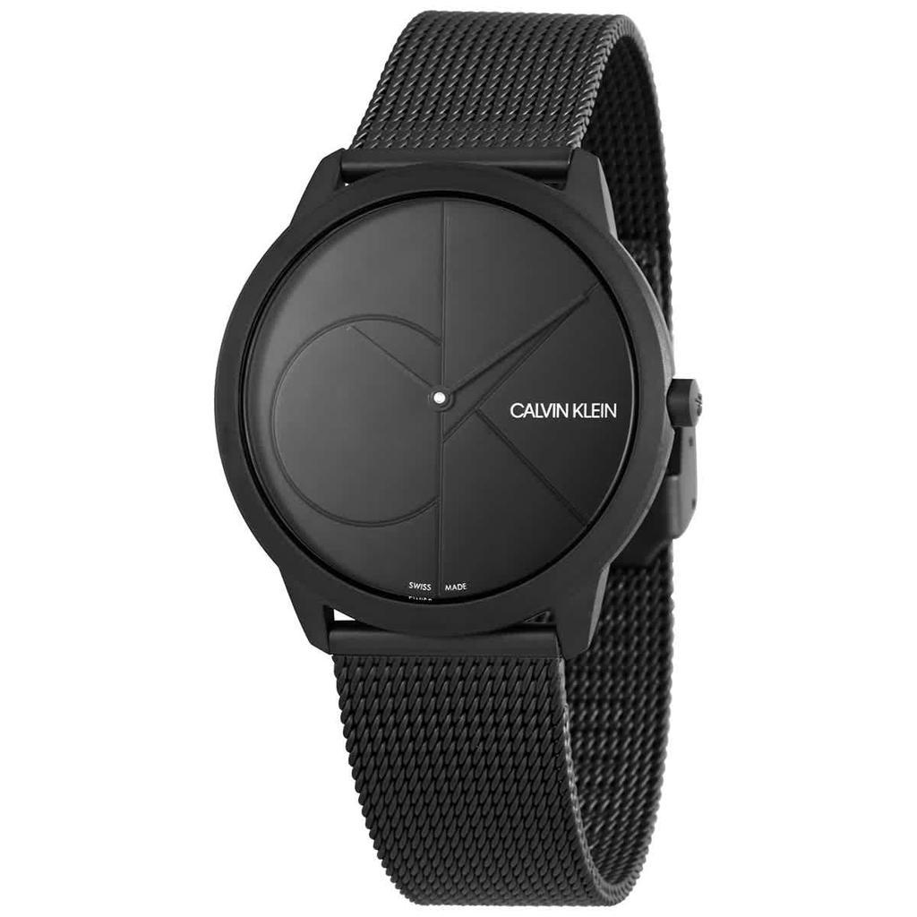 商品Calvin Klein|Calvin Klein Minimal Quartz Black Dial Mens Watch K3M514B1,价格¥335,第1张图片