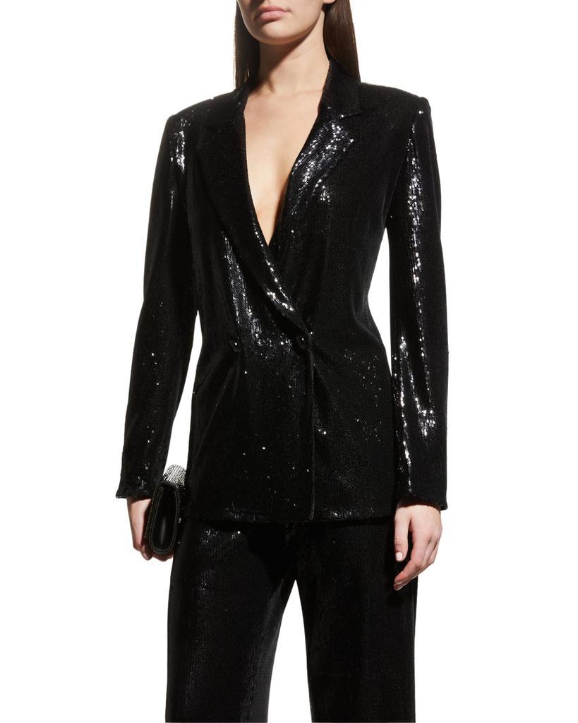 商品Emporio Armani|Snap-Front Sequin Blazer,价格¥6402,第5张图片详细描述