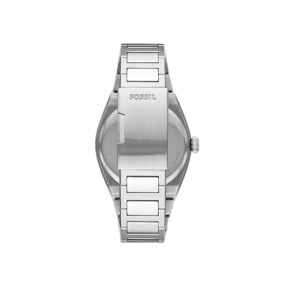 商品Fossil|Men's Everett Silver-Tone Stainless Steel Bracelet Watch 42mm,价格¥1163,第4张图片详细描述