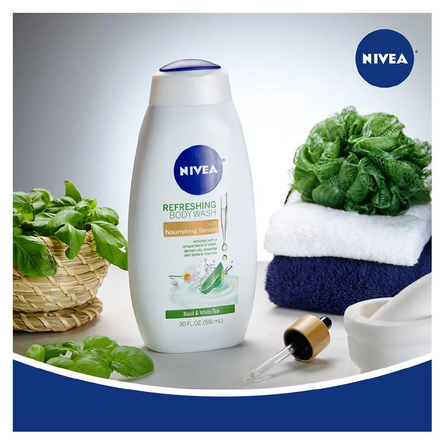 商品Nivea|Refreshing Body Wash with Nourishing Serum Basil and White Tea,价格¥45,第3张图片详细描述