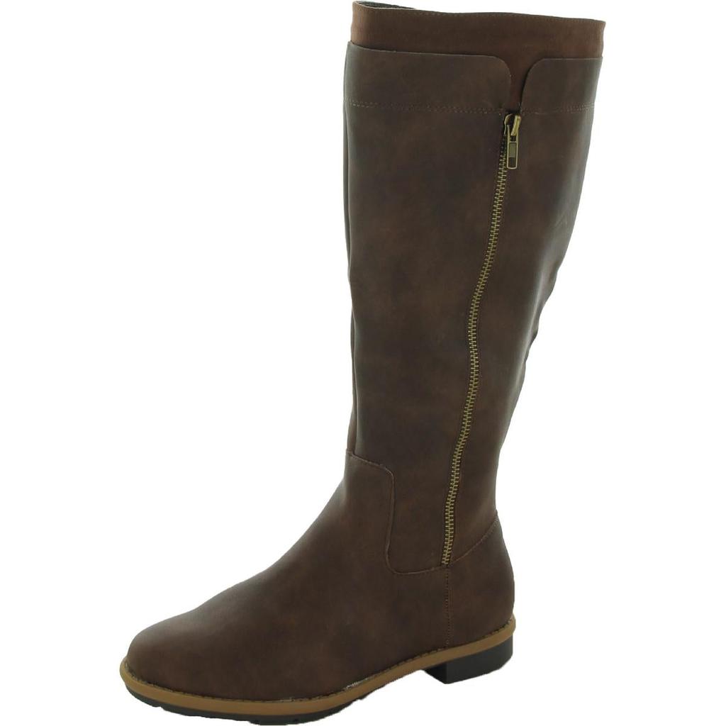 Style & Co. Womens Olliee Faux Leather Wide Calf Knee-High Boots商品第8张图片规格展示
