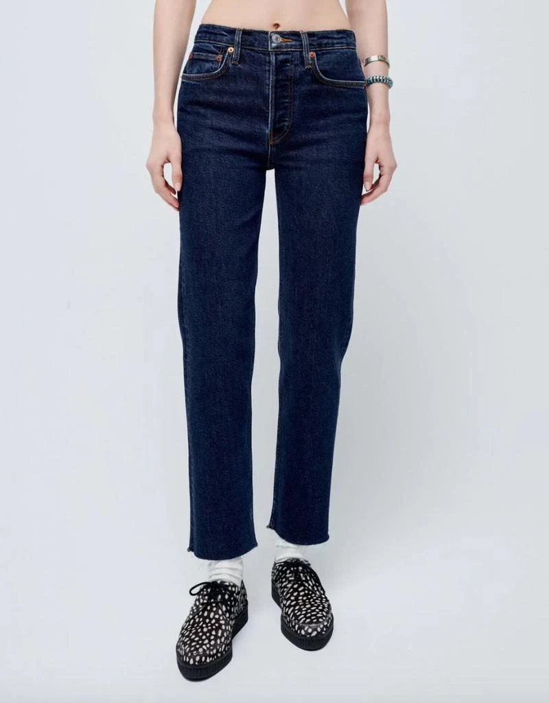 商品Re/Done|70s Stovepipe Dark Rinse Jeans,价格¥2962,第1张图片
