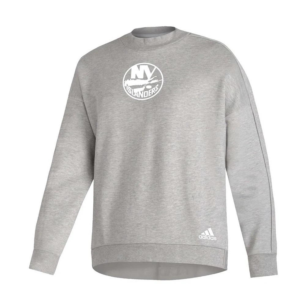 商品Adidas|Women's Heathered Gray New York Islanders V2 Pullover Sweatshirt,价格¥401,第3张图片详细描述